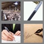 4 pics 1 word 3 letters pen