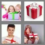 4 pics 1 word 4 letters gift