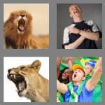 4 pics 1 word 4 letters roar