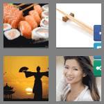 4 pics 1 word 5 letters asian