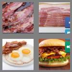 4 pics 1 word 5 letters bacon