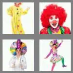 4 pics 1 word 5 letters clown