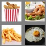 4 pics 1 word 5 letters fried