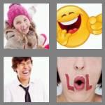 4 pics 1 word 5 letters laugh