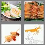 4 pics 1 word 5 letters prawn