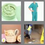 4 pics 1 word 5 letters scrub