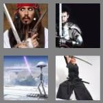 4 pics 1 word 5 letters sword