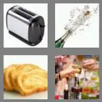 4 pics 1 word 5 letters toast