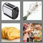 4 pics 1 word 5 letters toast