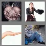 4 pics 1 word 6 letters beggar