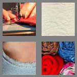 4 pics 1 word 6 letters fabric