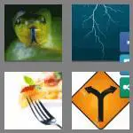 4 pics 1 word 6 letters forked