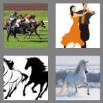 4 pics 1 word 6 letters gallop