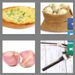 4 pics 1 word 6 letters garlic