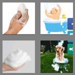 4 pics 1 word 6 letters lather