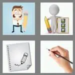 4 pics 1 word 6 letters pencil