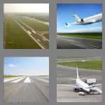 4 pics 1 word 6 letters runway