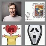 4 pics 1 word 6 letters scream