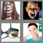 4 pics 1 word 6 letters toothy