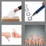 4 pics 1 word 6 letters voting