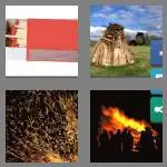 4 pics 1 word 7 letters bonfire