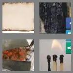 4 pics 1 word 7 letters charred