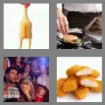 4 pics 1 word 7 letters chicken