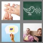 4 pics 1 word 7 letters hashtag