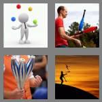 4 pics 1 word 7 letters juggler