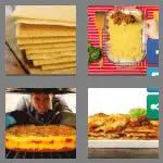 4 pics 1 word 7 letters lasagne