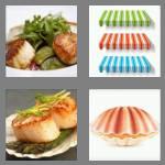 4 pics 1 word 7 letters scallop