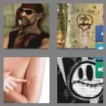 4 pics 1 word 7 letters scarred