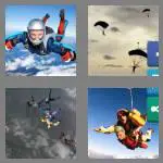 4 pics 1 word 7 letters skydive