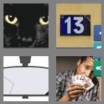 4 pics 1 word 7 letters unlucky