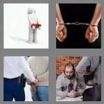4 pics 1 word 8 letters arrested