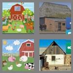 4 pics 1 word 8 letters barnyard