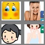 4 pics 1 word 8 letters blushing