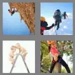 4 pics 1 word 8 letters climbing