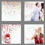 4 pics 1 word 8 letters confetti