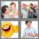 4 pics 1 word 8 letters laughter