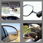 4 pics 1 word 8 letters rearview