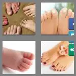 4 pics 1 word 8 letters toenails