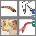 4 pics 1 word 9 letters boomerang