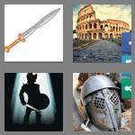 4 pics 1 word 9 letters gladiator