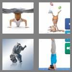 4 pics 1 word 9 letters headstand