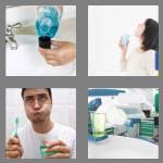 4 pics 1 word 9 letters mouthwash