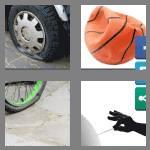 4 pics 1 word 9 letters punctured