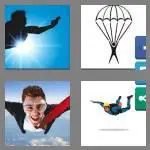 4 pics 1 word 9 letters skydiving